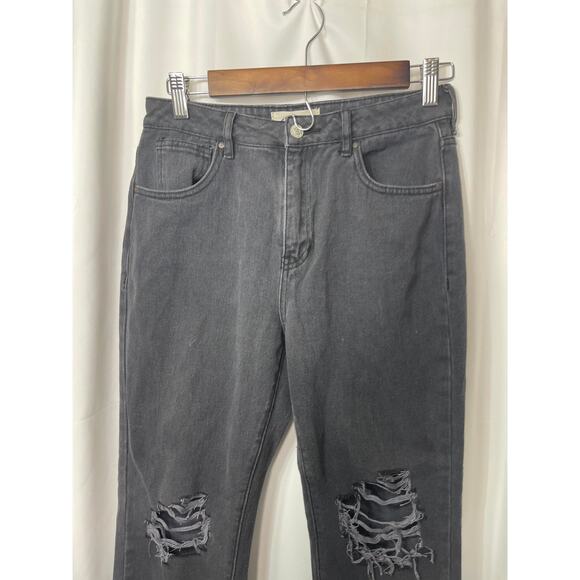 PACSUN black jeans women's 26 the MOM JEAN in a distressed style trendy - Picture 2 of 16